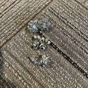 Three pairs of vintage clip earrings